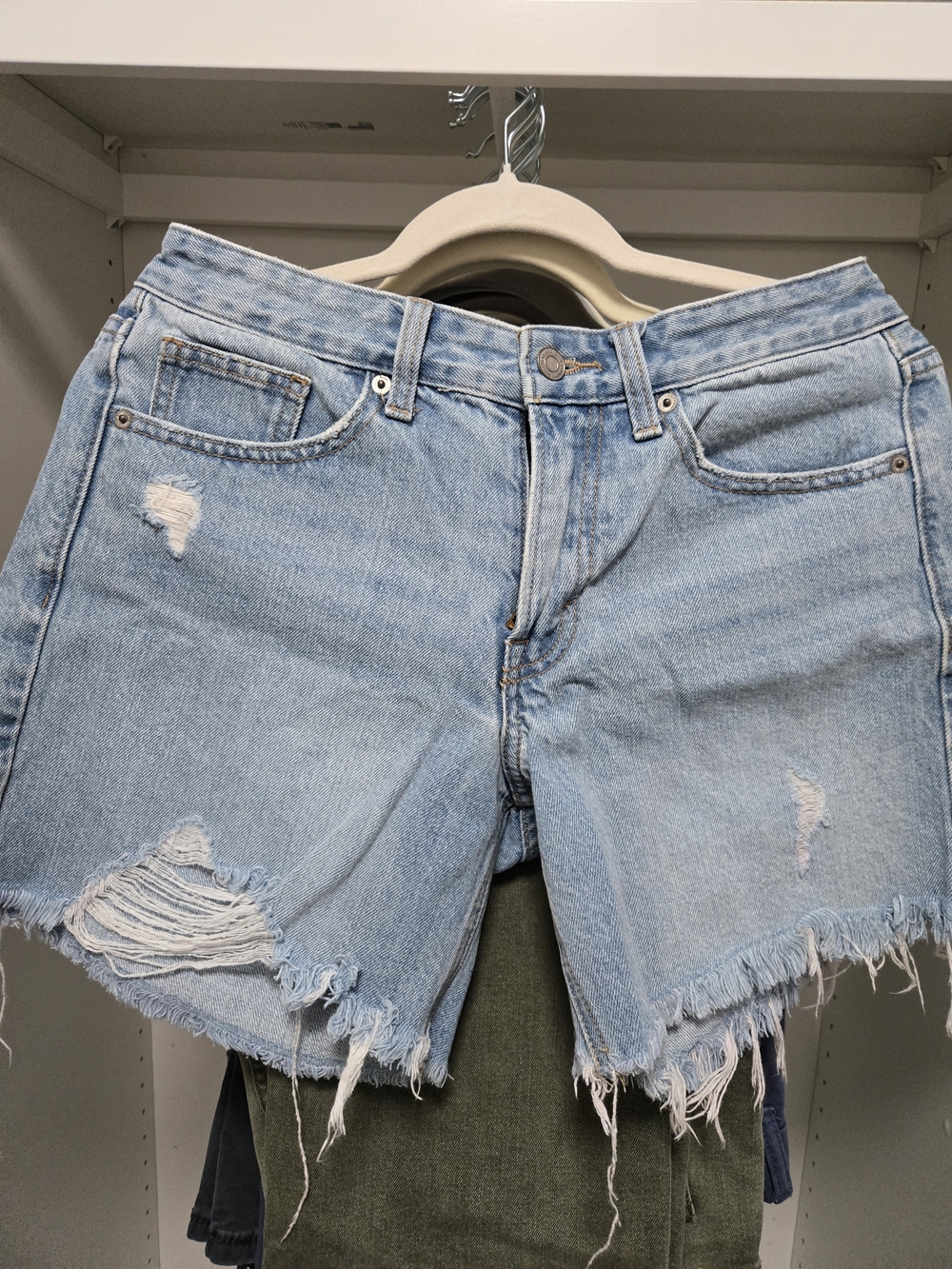 Lucky Brand Light Wash Distressed Denim Shorts